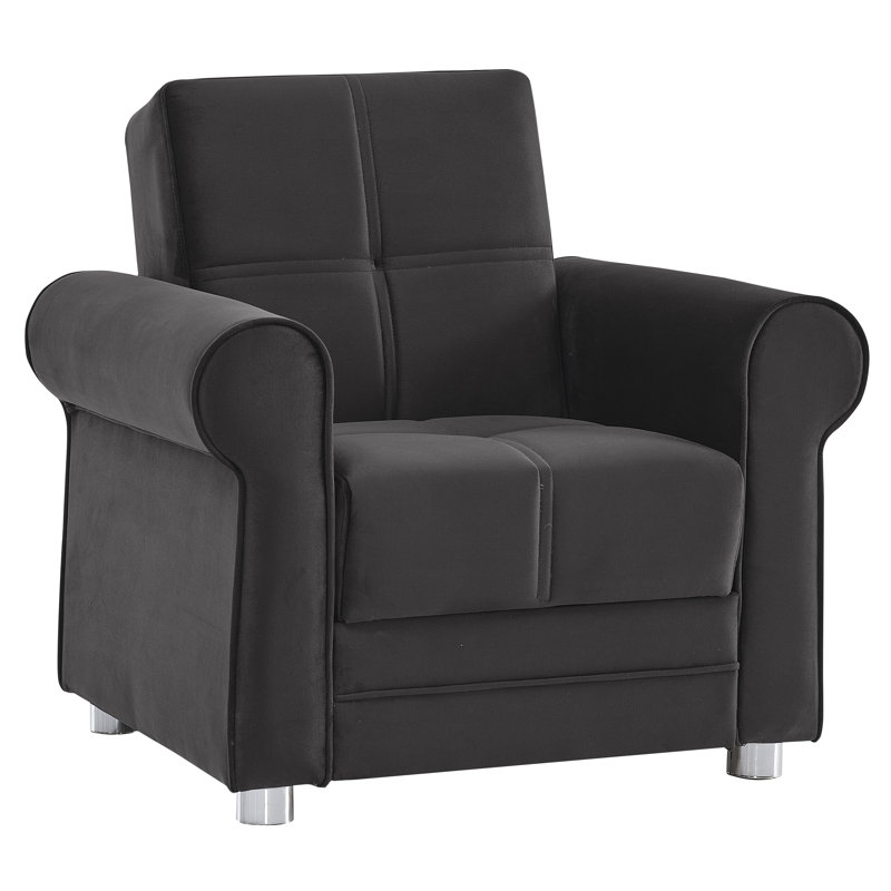 Fauteuil convertible avec rangement Briarwood, Noir