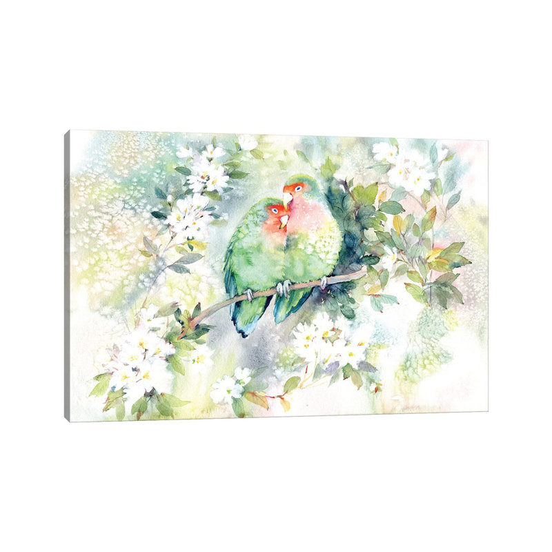 Parrots by Marina Ignatova - Wrapped Canvas Gallery-Wrapped Canvas Giclée, 152.5 cm H x 101.5 cm W
