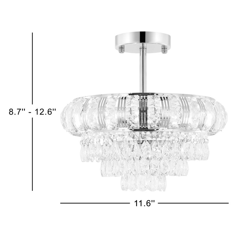 Lustre en cristal 3 lumières Herrald, Bronze