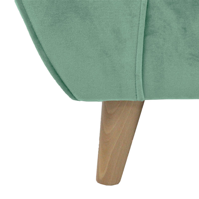 Rafe Scandi Style Velvet Armchair, Lichen Velvet