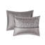 Ensemble de literie de luxe 7 pièces, jacquard en polyester grand, maison moderne