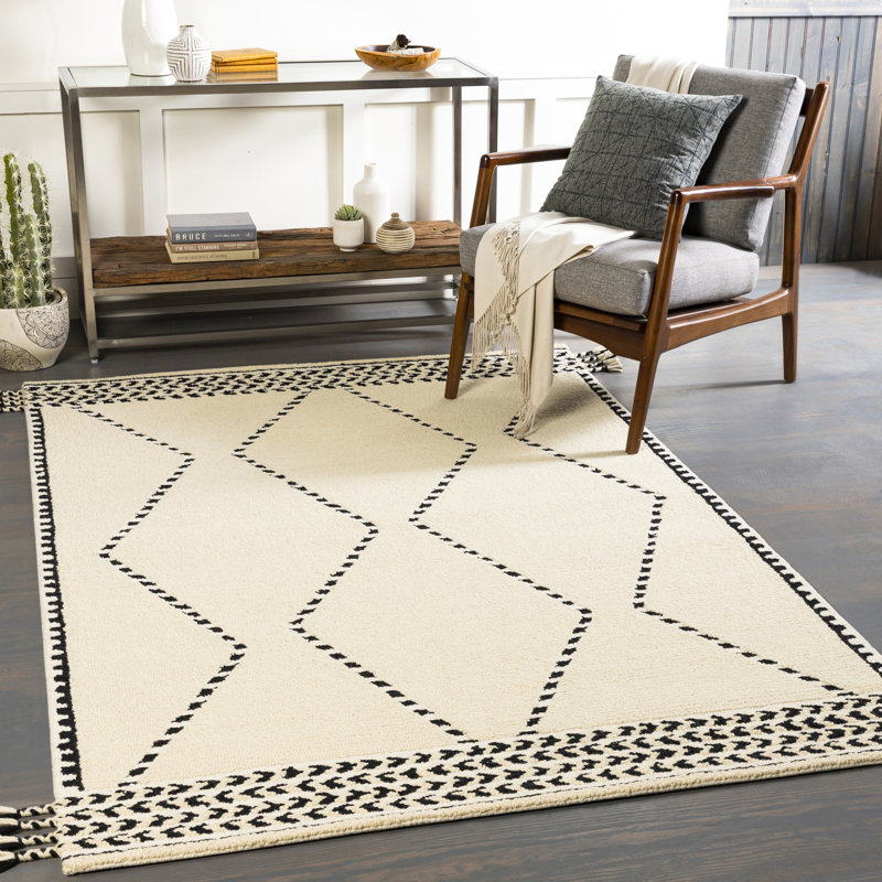 Mccoll Wool Geometric Indoor Rug, Rectangle 8'10" x 12'