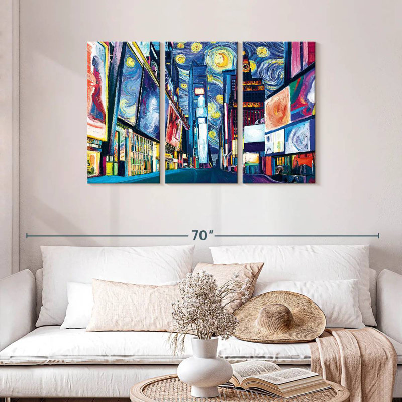 Sebbie Time Square Starry Night, 28" H x 45" W