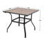 Square Metal Outdoor Dining Table With Umbrella Hole , 94cm cm W 94cm cm D-1773578236