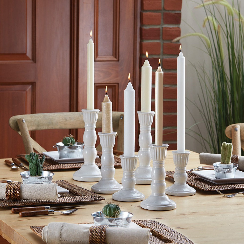 Root Candles Unscented Taper Candle, 7" H x 1.25" W x 1.25" D, White