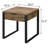 Solid Wood Top End Table with Storage