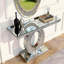 Grande console à miroir en forme d'olive avec miroir
