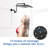 12" Stainless Steel Shower Head With Adjustable Arm - Nozzle Self-Cleaning Long-Lasting Performance