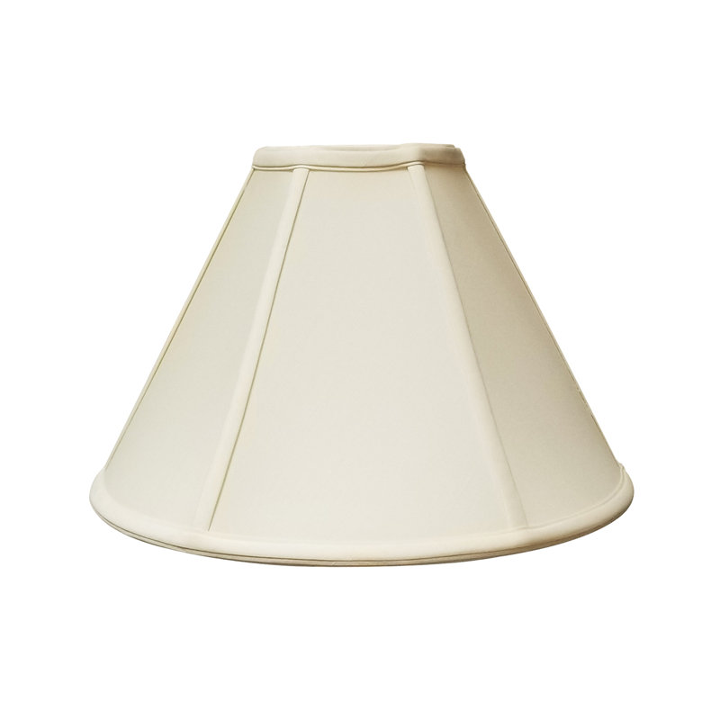Abat-jour cloche en soie / shantung (araignée), Coquille d'oeuf, H 13 po x l 16 po x P 16 po
