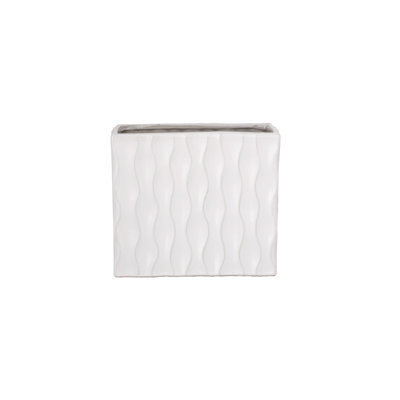 Ceramic Rectangle Vase Matte Finish