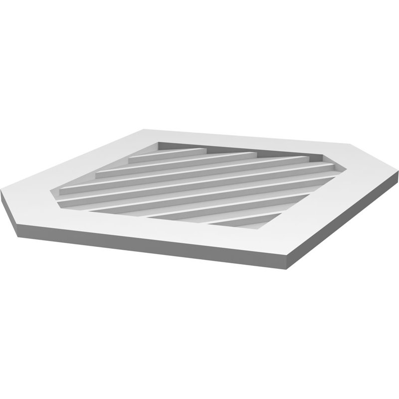 Ventilé vertical à pignon vertical en uréthane 9/12, H 30 po x l 30 po x P 1 po