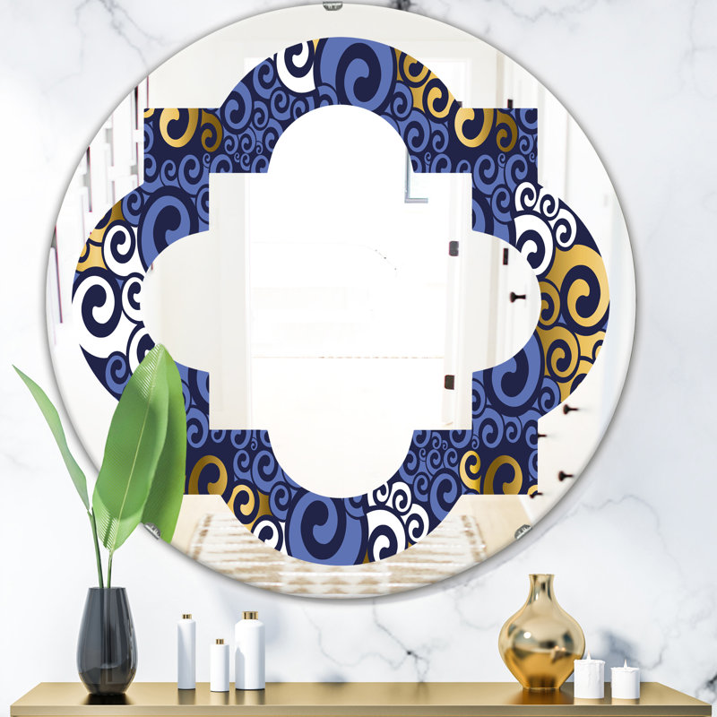 Miroir mural sans cadre Quatrefoil Luxury Waves III, H 24 po x l 24 po