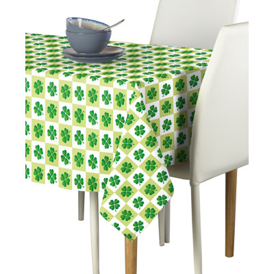 Rayshun 4 Leaf Clover Check Tablecloth