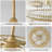 20'' Crystal Caged Mid Century Chandelier Ceiling Fan with Light Kit and Remote Control Included-848437084