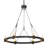 6 - Light Dimmable Wagon Wheel Chandelier
