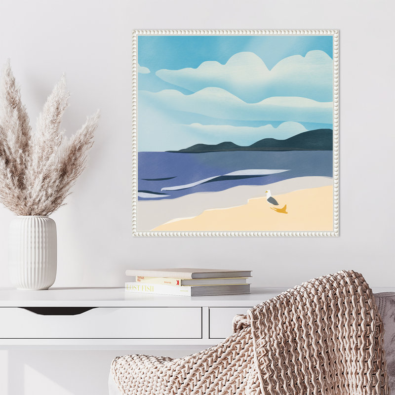 «Sea Gull Serenity» par Little Dean, reproduction d'art sur toile encadrée, H 22 po x l 22 po