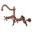 Kingston Brass Heritage Double-Handle Wall-Mount Bridge Kitchen Faucet-49090771-11272173