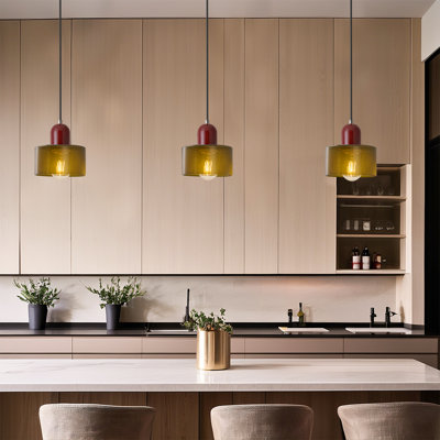 Mid Century Modern Glass Pendant Light