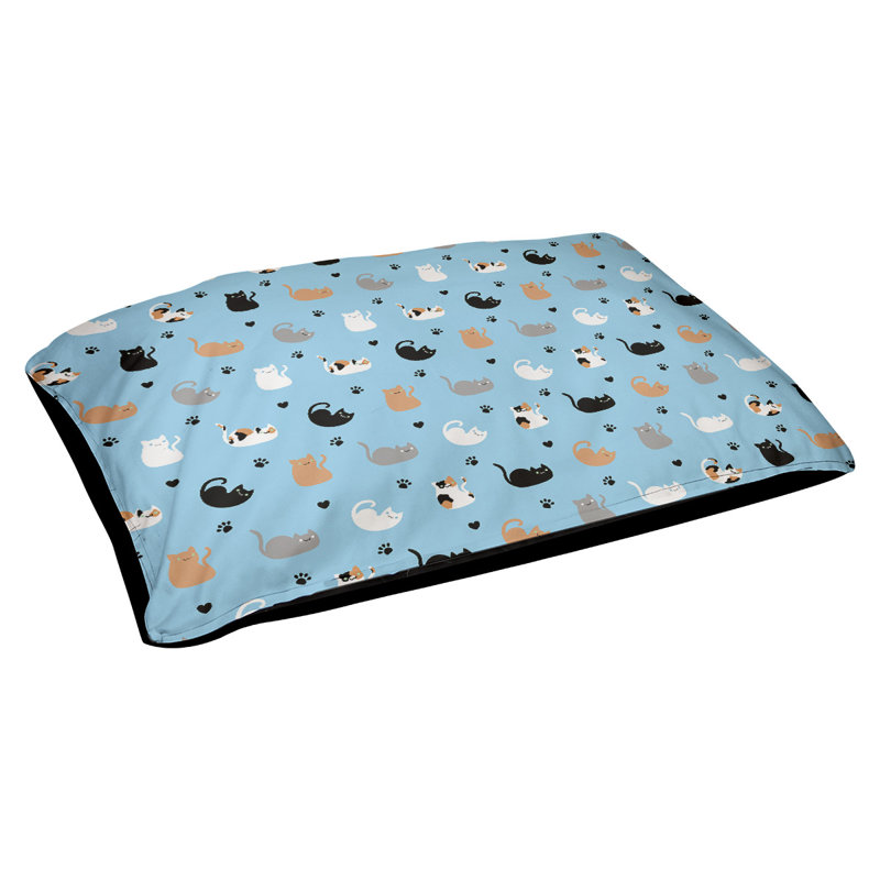 Coussin pour chien Byrge, Moyen (l 29,5 po x P 19,5 po x H 9,5 po), Bleu / noir / orange