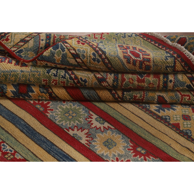 Tapis oriental rayé Kazak