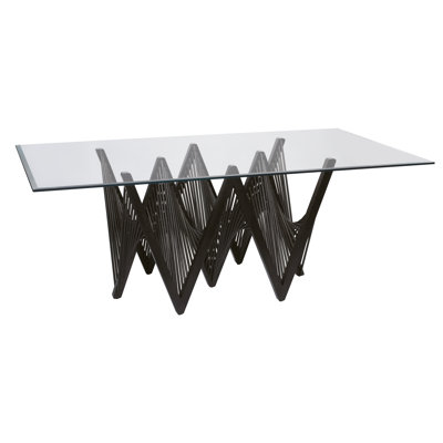 Geo 44" Lauan Wood Dining Base (No Glass)