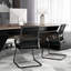 Office Chair With Lumbar Support Stationery Mesh Mid Back Computer Desk Chair With Sturdy Sled Base