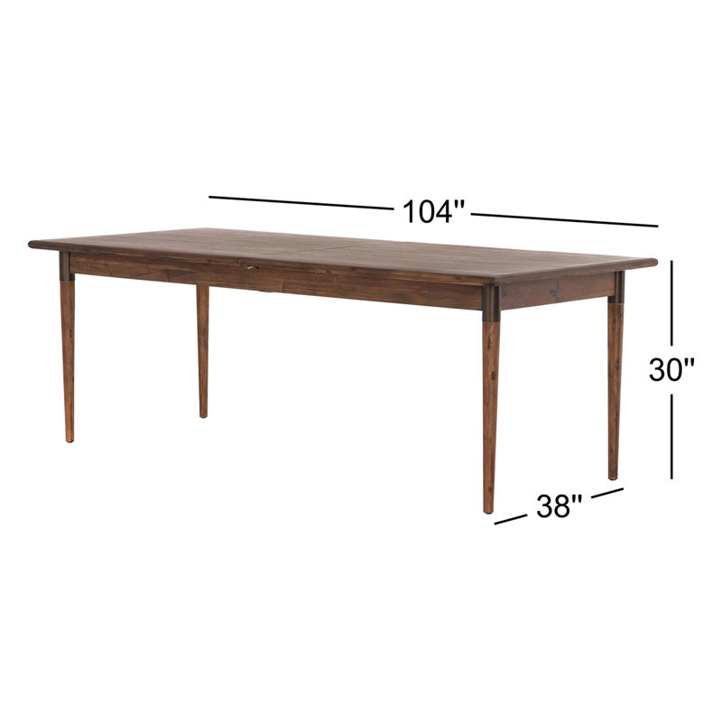 Harper Solid Wood Dining Table, Walnut