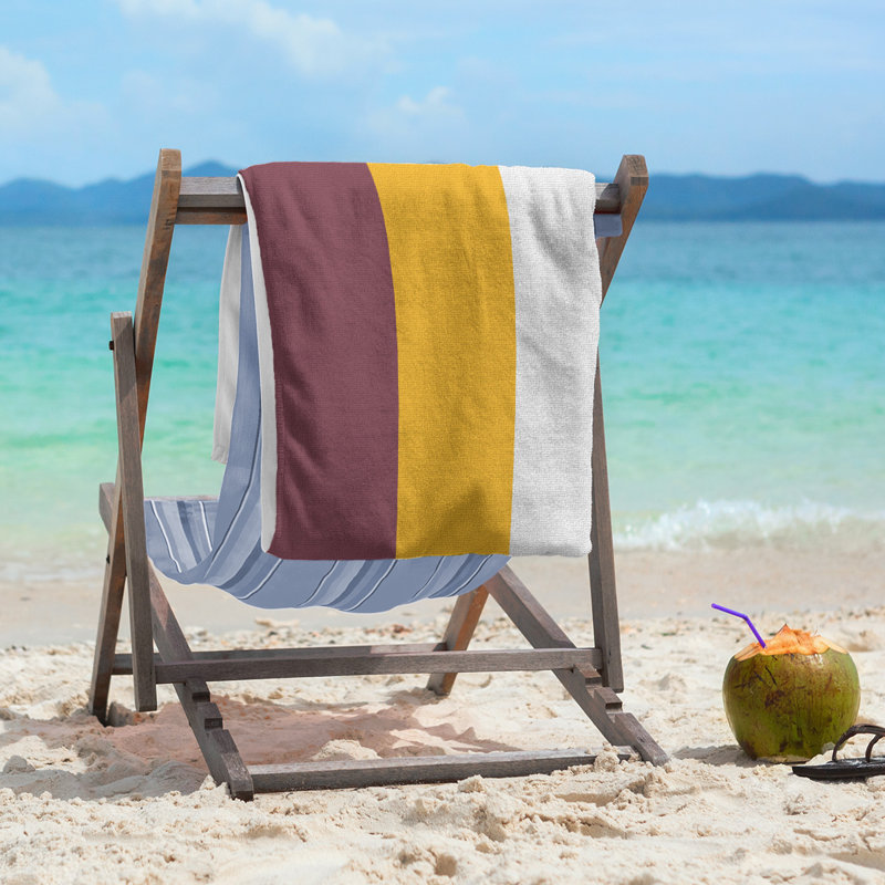 Cotton Blend Beach Towel, Gold