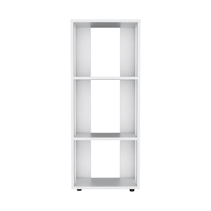 Bibliothèque FM FMURE en mélamine avec rangement ouvert, blanc, Blanc