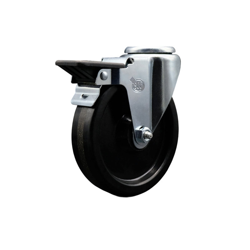 Phenolic Wheel Swivel Bolt Hole Caster with Posi Lock Brake SCC
