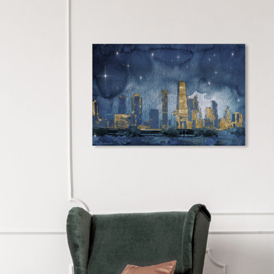 " Chicago Nighttime " Painting Print