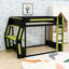 Lit superposé double / double avec bureau et tablettes intégrés-1297093472