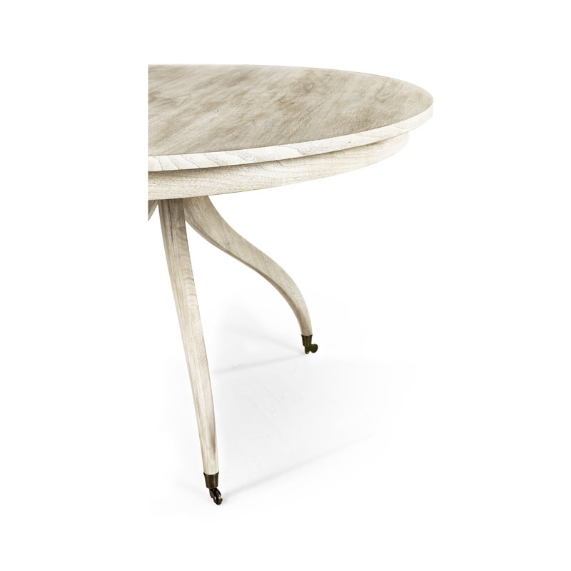 Solar Oval Solid Wood Dining Table, Bleached Walnut