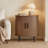 23.6" H Tambour Modern Nightstand With Storage Set of 2-464804813