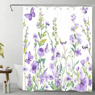 Rideau de douche pastel 72 po x 72 po Wildflower