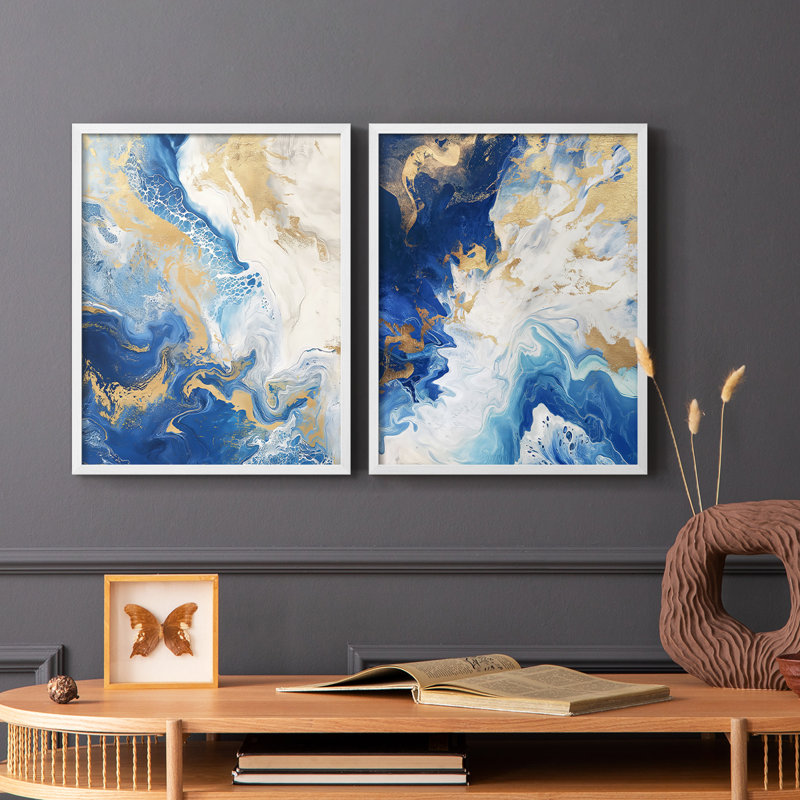 ABSTRACT Series CDXII - Reproduction encadrée de qualité supérieure - prête à être accrochée - aucun clou requis - aucun clou requis
