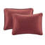 Queen Size Red Reversible Bedding - Quilting Beauty Pre-washed Cotton Filling Comfort Oversized For Ideal Coverage 2 Shams Included Machine Washable Bed Charm Peace Drape