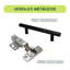 Meuble-lavabo Shell avec 2 portes et rangement ouvert, wengé