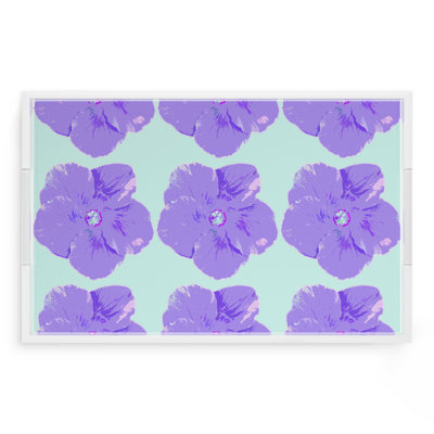 Hibiscus Acrylic Rectangle Decorative Tray