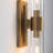 Zolee Dimmable Glass and Brass Wall Sconce-421936822