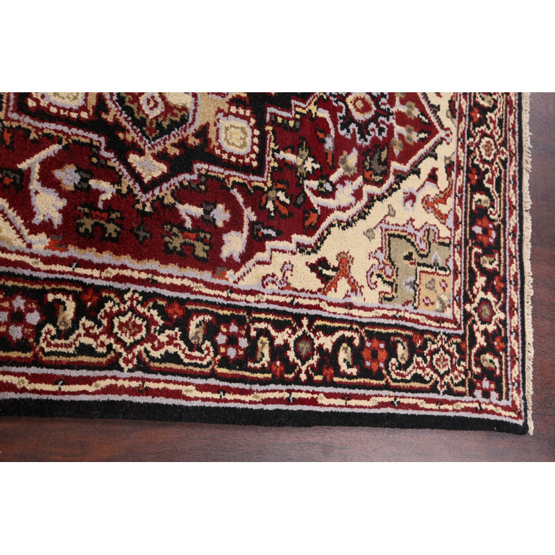 Tapis à motif oriental géométrique traditionnel 4 x 6