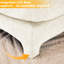 Trois places rembourrées en chenille beige, avec un design ergonomique, un coussin lombaire, une base en bois et des sièges confortables pour plusieurs pièces avec support, éponge élégante et haute résilience, modulaire