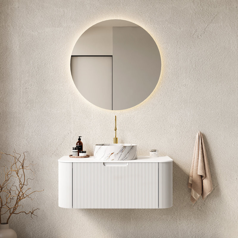 Single Bathroom Vanity with Stone Top