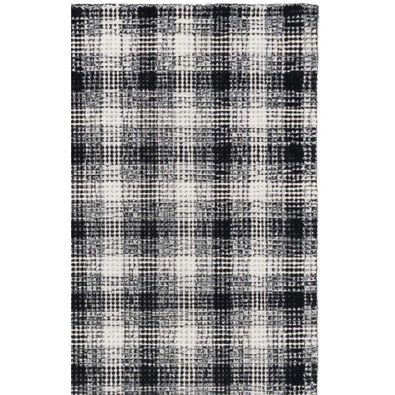 Genre 154 Hand Tufted Wool Pile Plaid Rug, Runner 2'3" x 8'