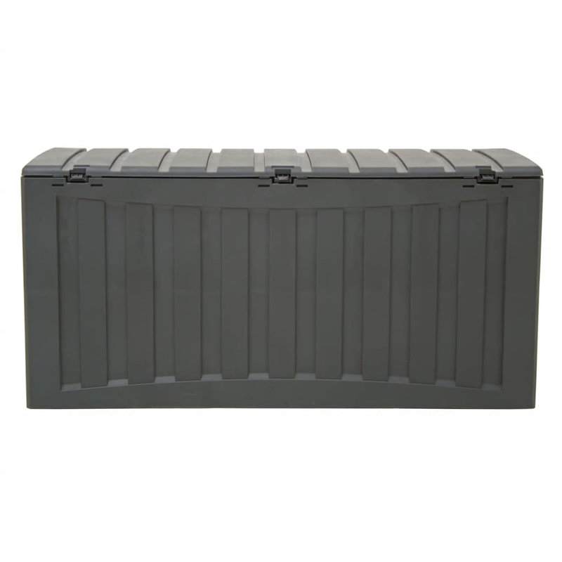 17 Stories Ivajlo 118cm W 340L Water Resistant Polyethylene Plastic Deck Box in Black