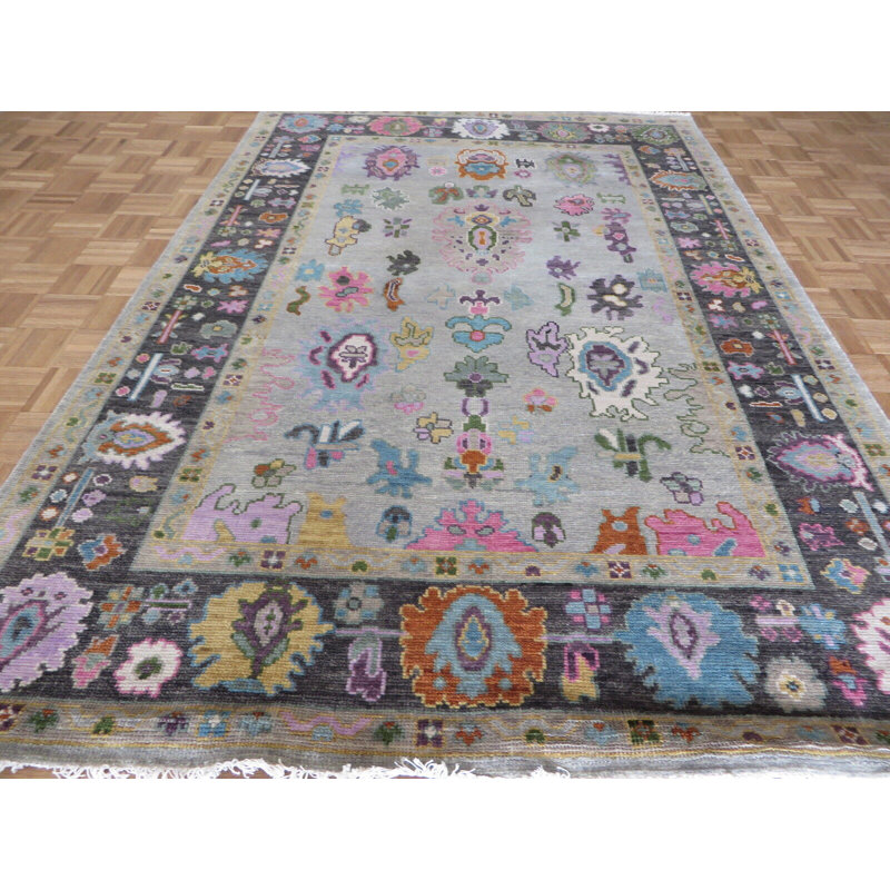 Tapis rectangulaire en laine de conception unique 5 pi 11 po x 8 pi 8 po Hannahmarie