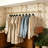 Industrial Pipe Clothes Garment Rack Ceiling Mount for Laundry Room, Max Load 135 lbs-529566390