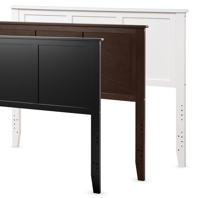 Full Solid Wood Panel Headboard, Black