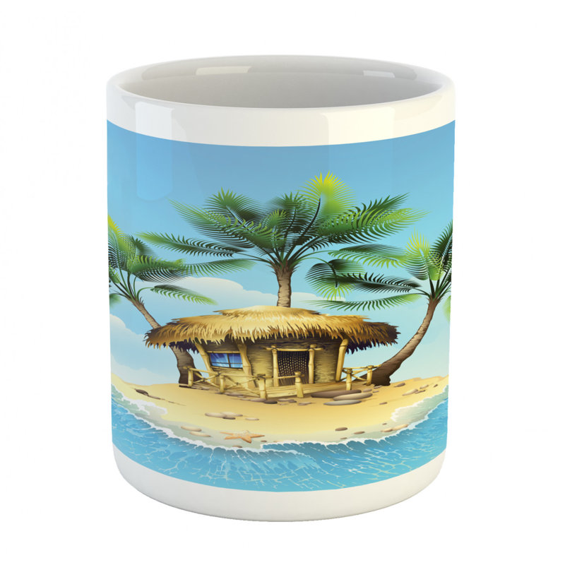 Grande tasse à café tropicale