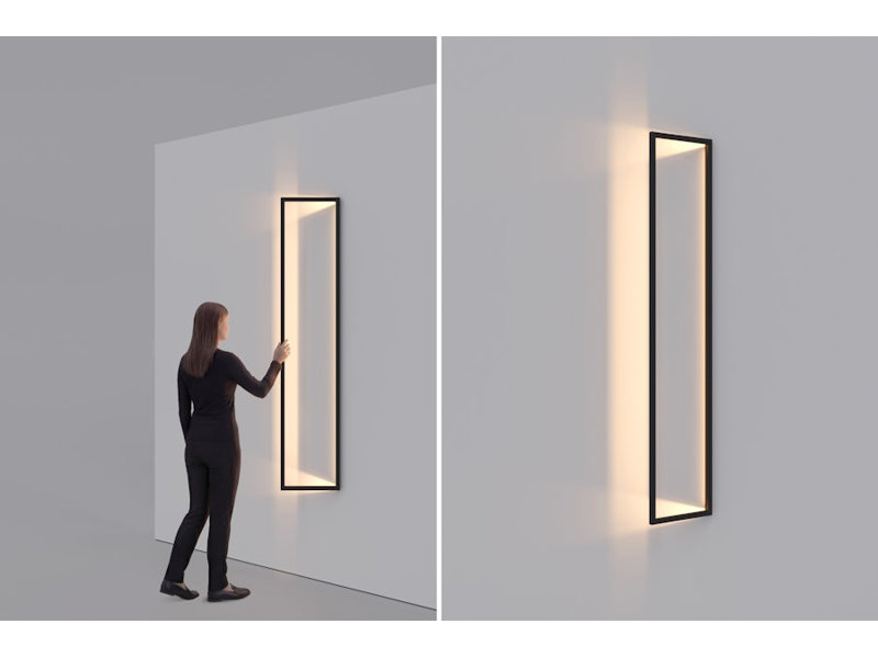1 - Light LED Flush Mounted Sconce, 1.26" H x 13.39" W x 66.54" D